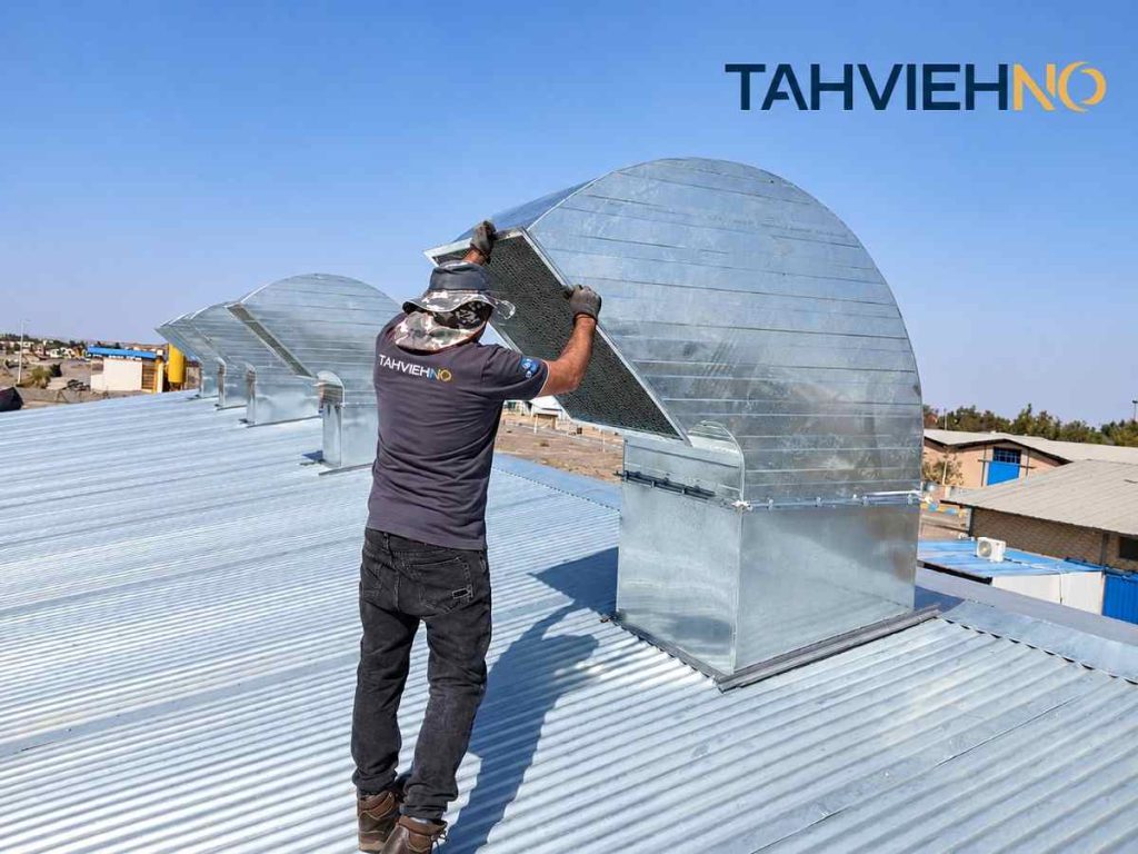 کانال سازی برای تهویه سوله صنعتی