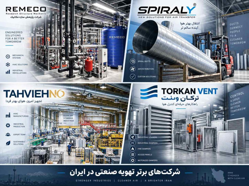 بهترین شرکت‌های طراحی تهویه صنعتی در ایران